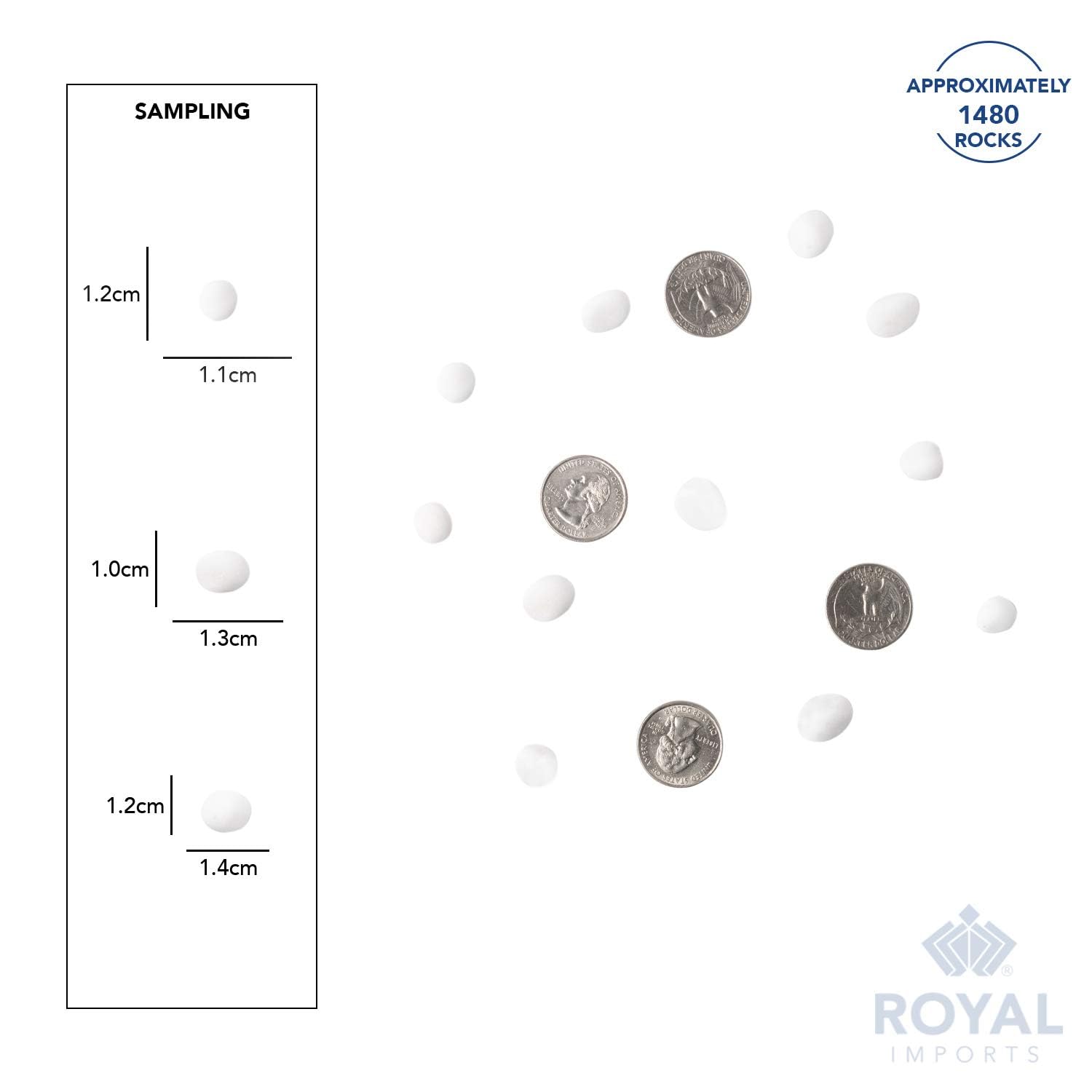 Royal Imports 30LBS River Rocks Decorative Ornamental Pebbles, Garden Landscaping Stones, Gravel