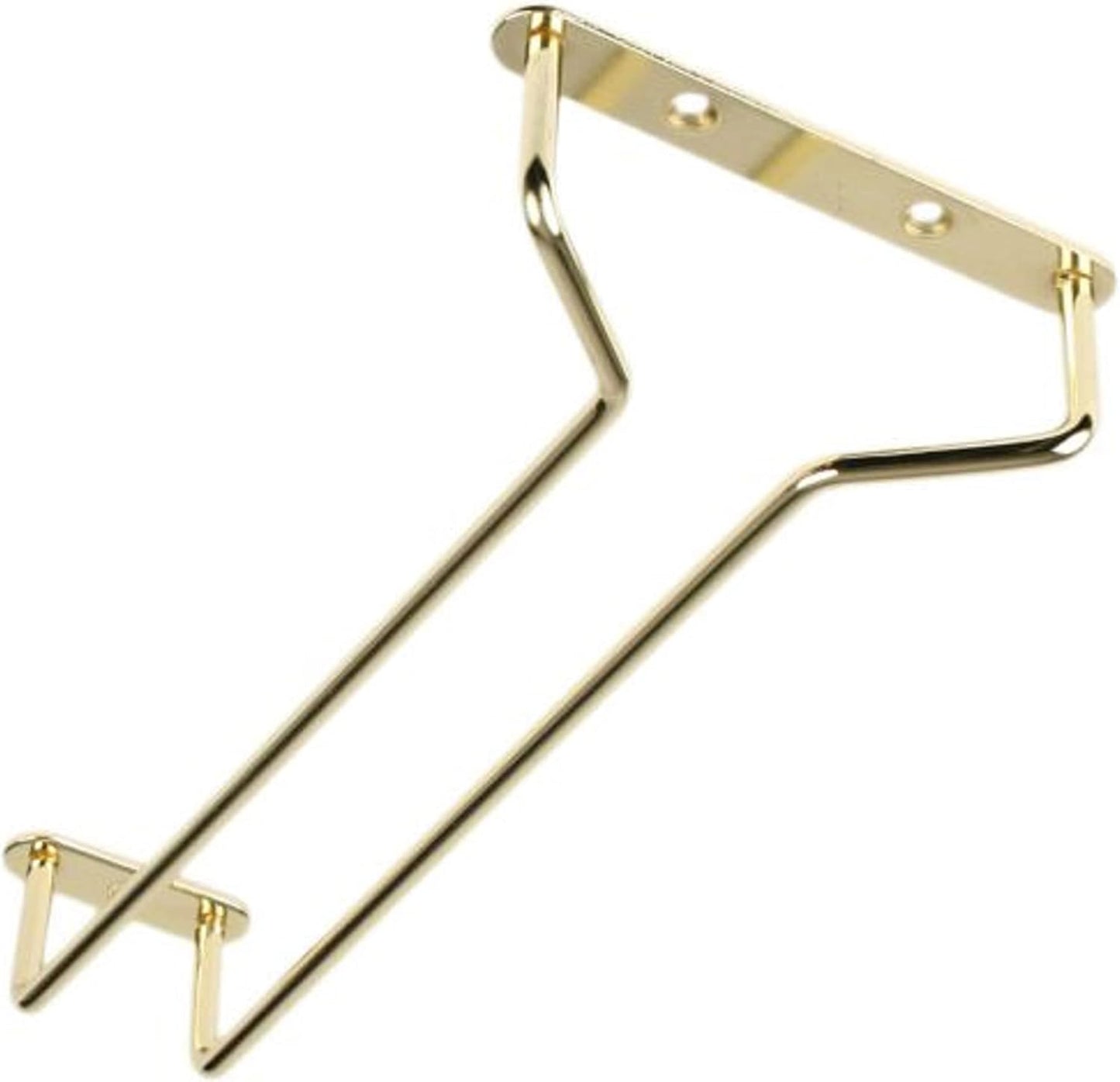 TrueCraftware- 10-Inch Wine Glass Rack Brass Finish Set of 2- Stemware Rack Wire Hanging Rack Under