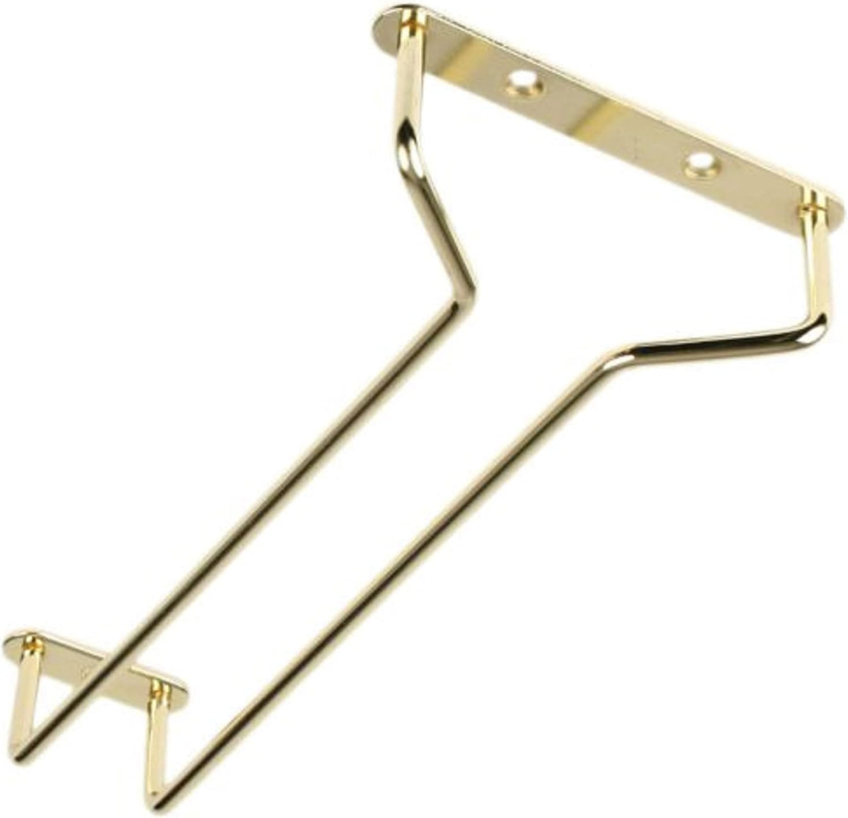 TrueCraftware- 10-Inch Wine Glass Rack Brass Finish Set of 2- Stemware Rack Wire Hanging Rack Under