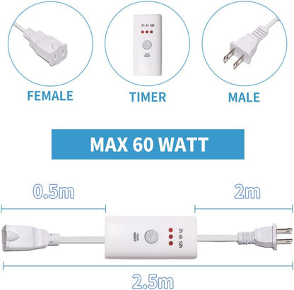 HNB Auto Off Timer Lenth 2.5m for Indoor Small Appliances,Electric Oil Melt Warmer Wax Melt Warmer