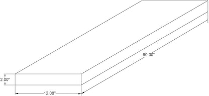joelsantiques - 60 Inch Wooden Floating Shelves for Wall - 60x12x2 in - Made of Natural Wood - Long