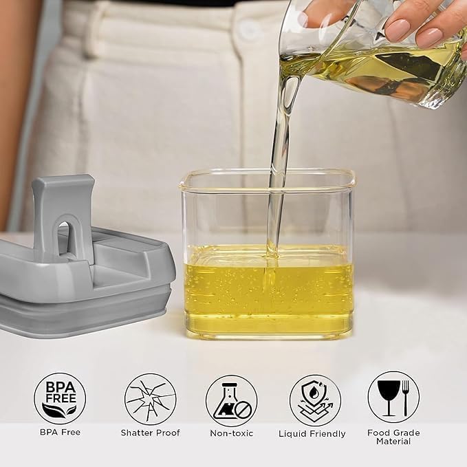 Shazo 9 PC Airtight Food Storage Containers - BPA Free Clear Plastic Snack & Spice Containers with
