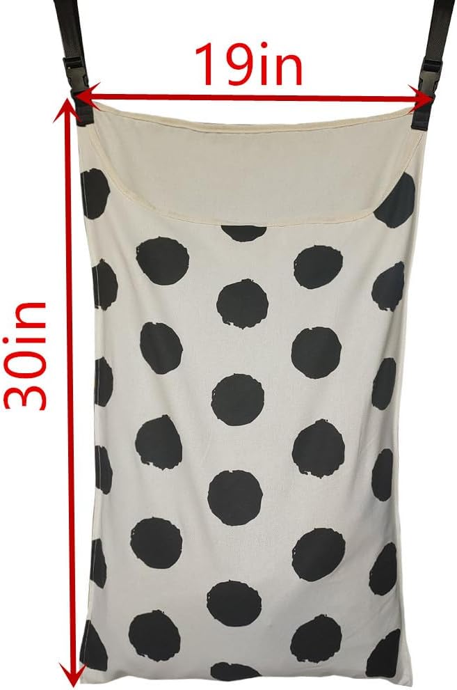 Adjustable Space Saving Door Hanging Laundry Hamper Bag Dorm Laundry Bag,Wide Open Top Over The