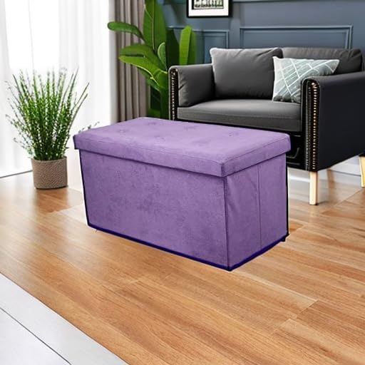 Sorbus Storage Ottoman Bench – Collapsible/Folding Bench Chest with Cover – Perfect Toy and Shoe