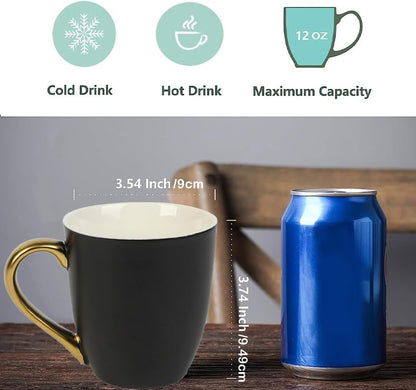 vicrays Coffee Mug Set, 11 Ounce, Set of 6, Ceramic Mug for Men, Women, Unique Glazed Mugs with