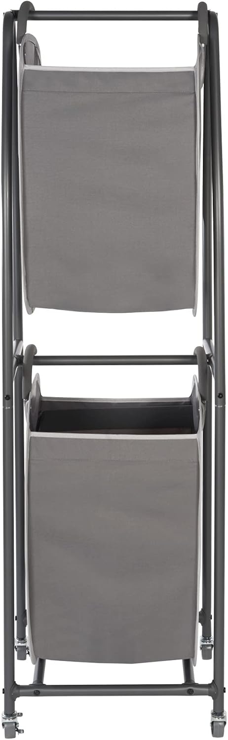 Neatfreak - 2 Tier Laundry Sorter - Laundry Hamper With Wheels & 2 x Laundry Basket Tote Bags For