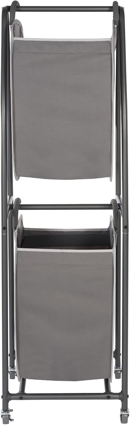 Neatfreak - 2 Tier Laundry Sorter - Laundry Hamper With Wheels & 2 x Laundry Basket Tote Bags For