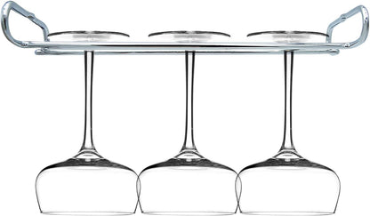 10 Inch Wine Glass Rack Under Cabinet Shelf Stemware Storage Hanging Hanger Organizer Glasses