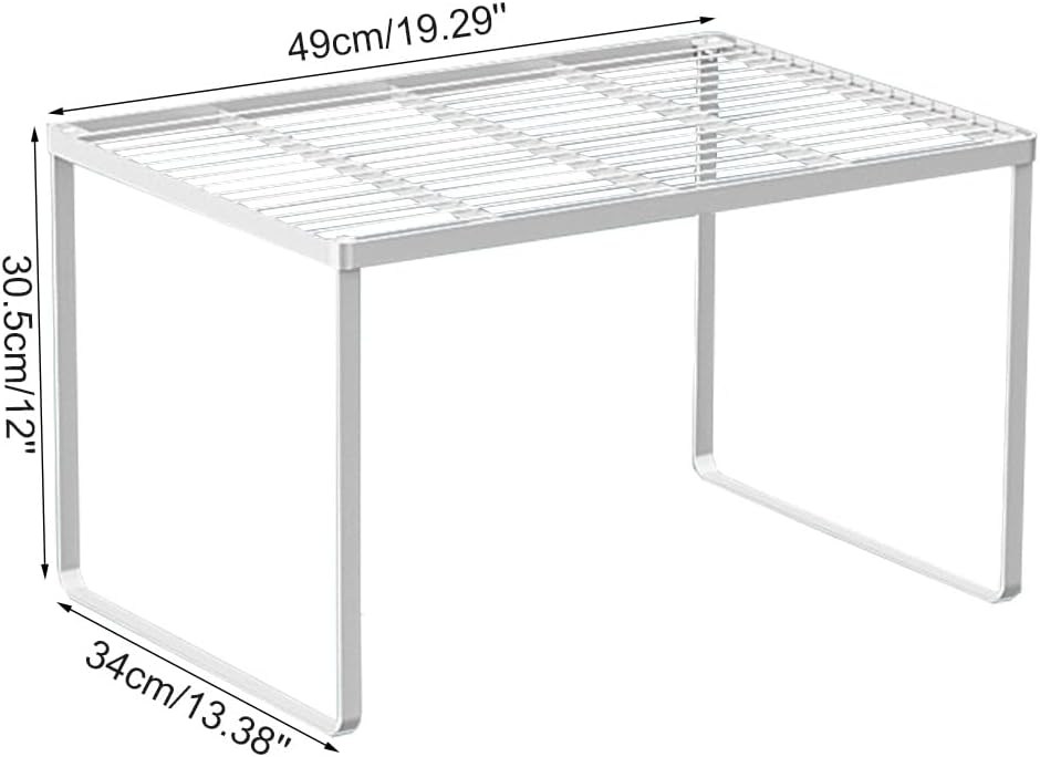 Kitchen Cabinet Storage Shelf Stackable Wire Spice Rack Organizer Heavy Duty Space Saver for