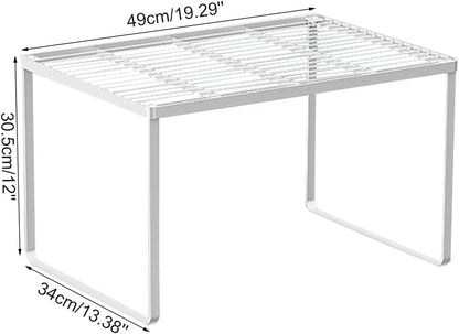 Kitchen Cabinet Storage Shelf Stackable Wire Spice Rack Organizer Heavy Duty Space Saver for