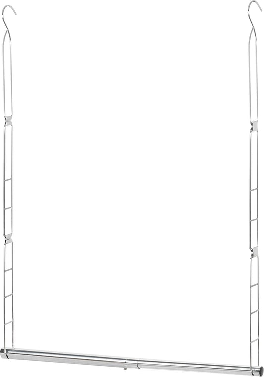 STORAGE MANIAC Hanging Closet Rod, Adjustable Width and Height Closet Hanging Organizer