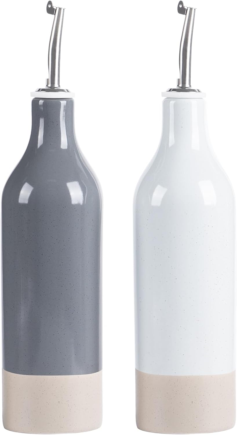 famiware Milkyway 16oz Ceramic Olive Oil Dispenser Bottle, Olive Oil and Vinegar Dispenser Bottle