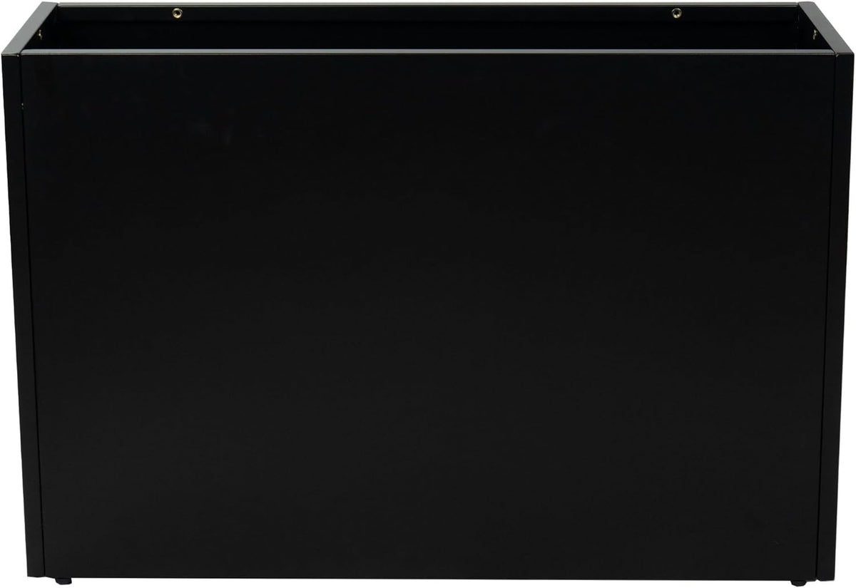 Kozyard 36" x 12" x 24" Metal Rectangular Planter Box Steel Long Box Planter Black Powder Coated