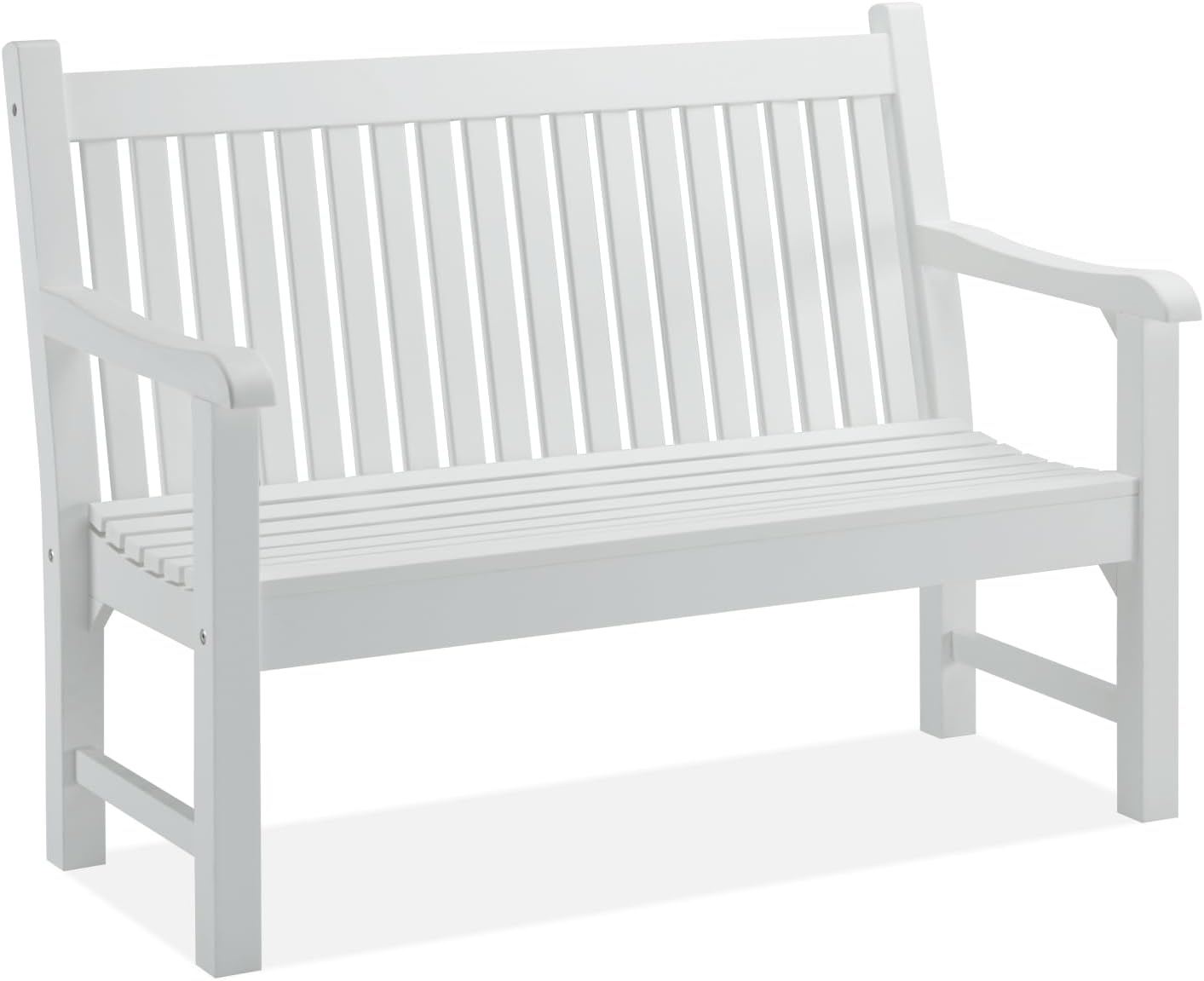 Psilvam 2-Person Poly Lumber Outdoor Bench with 700 Lbs Weight Capacity – Weatherproof Garden