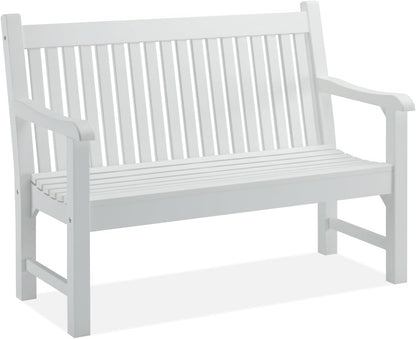 Psilvam 2-Person Poly Lumber Outdoor Bench with 700 Lbs Weight Capacity – Weatherproof Garden