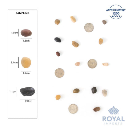 Royal Imports 30LBS River Rocks Decorative Ornamental Pebbles, Garden Landscaping Stones, Gravel