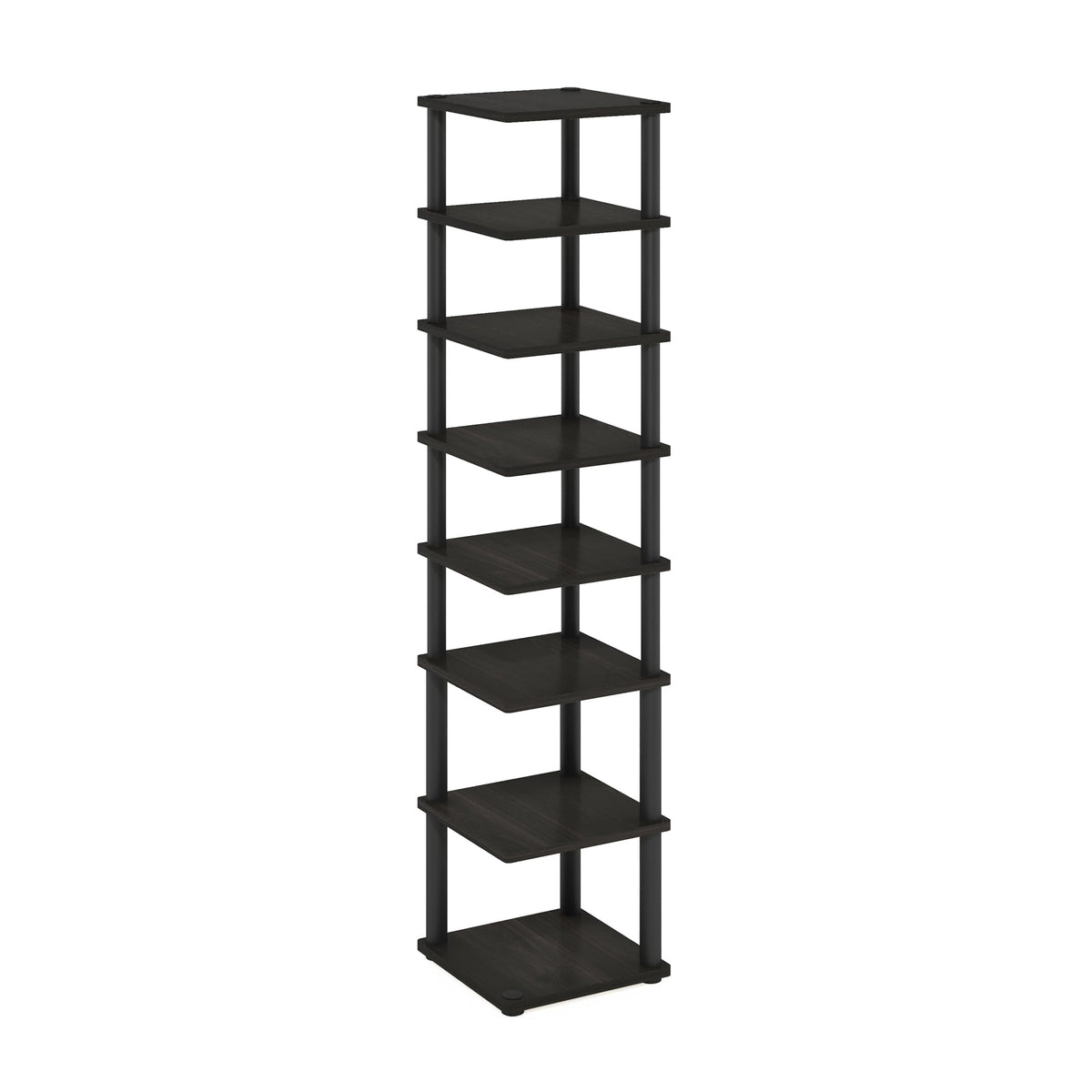 Furinno Turn-N-Tube Vertical Shoe Rack, 8-Tier Narrow Shoe Organizer, Free Standing Shoe Storage