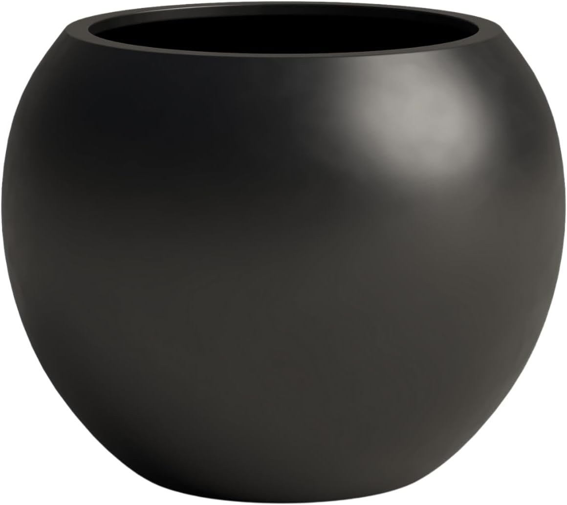 DTY Signature Mount Sherman Lightweight Durable Modern Fiberstone Sphere Planter for Indoor &