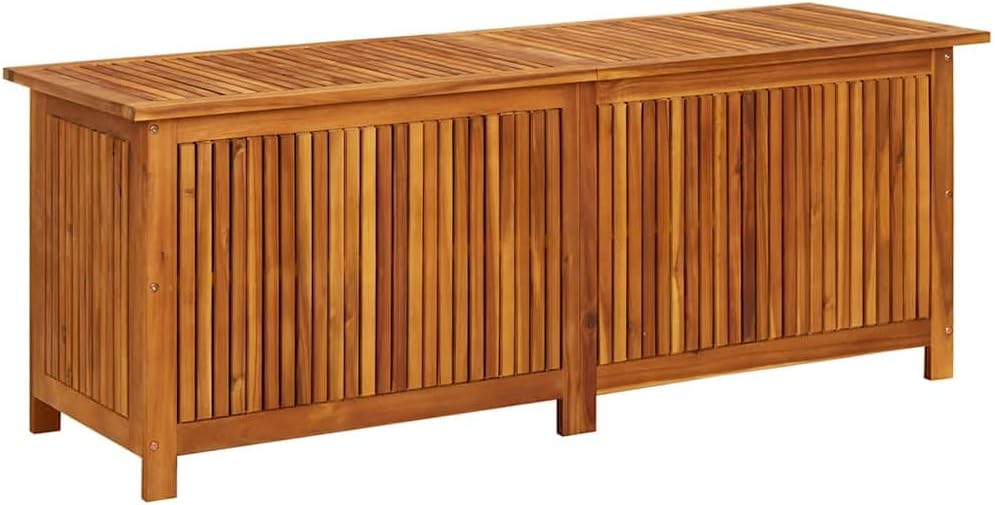 vidaXL Outdoor Storage Box, Deck Box with Gas-Lift Lid, Storage Chest with Water-Resistant Zippered