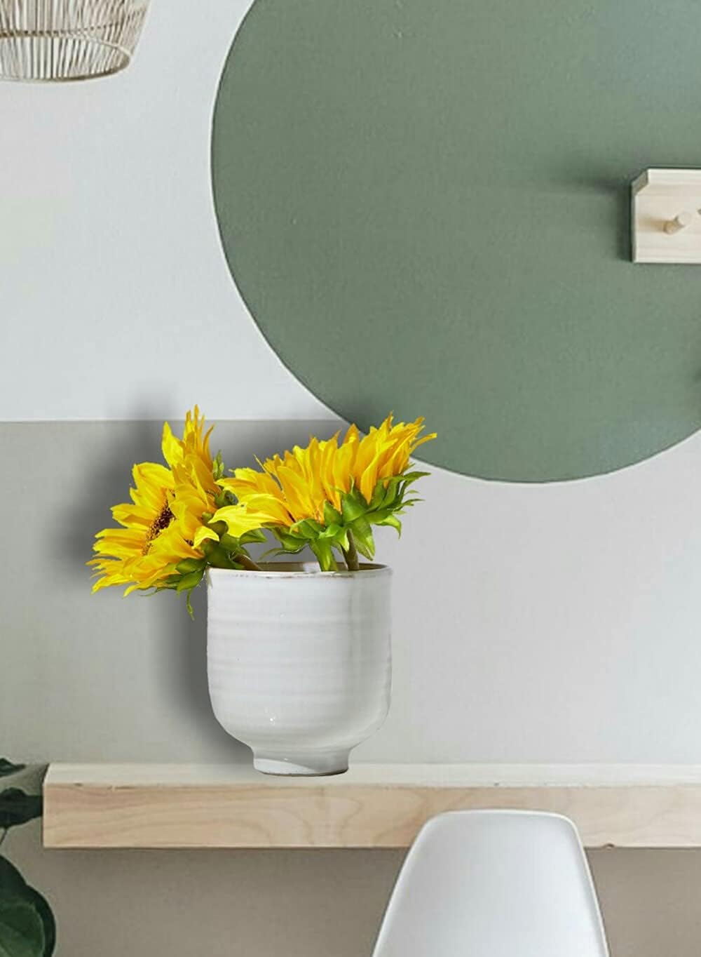 Serene Spaces Living Small Glazed Ceramic Pedestal Bowl, Set of 2- Centerpiece for Vintage