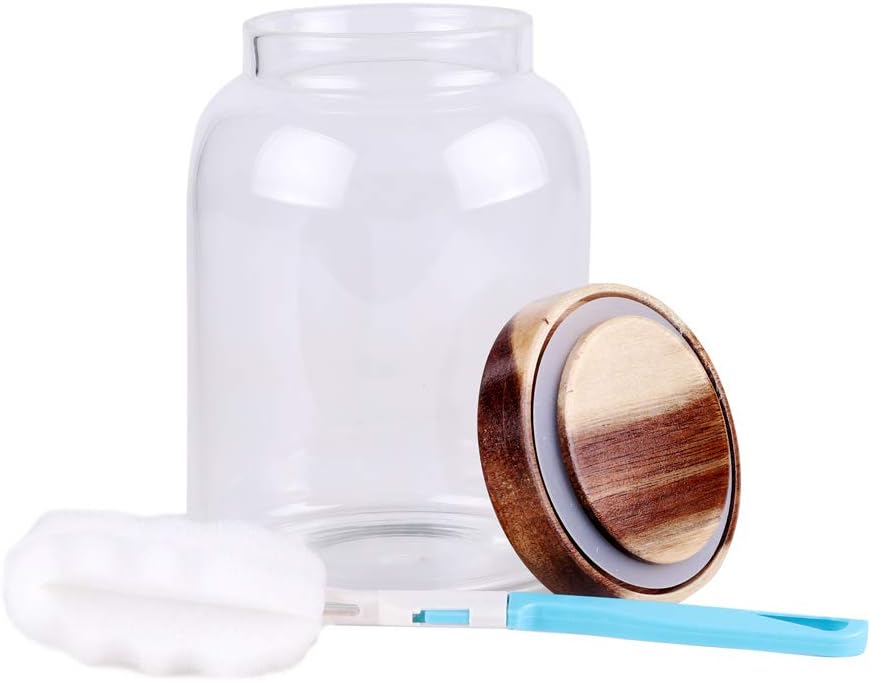 Glass Storage Jar, Food Storage Container/Canisters with Airtight Lid for Serving Tea, Coffee