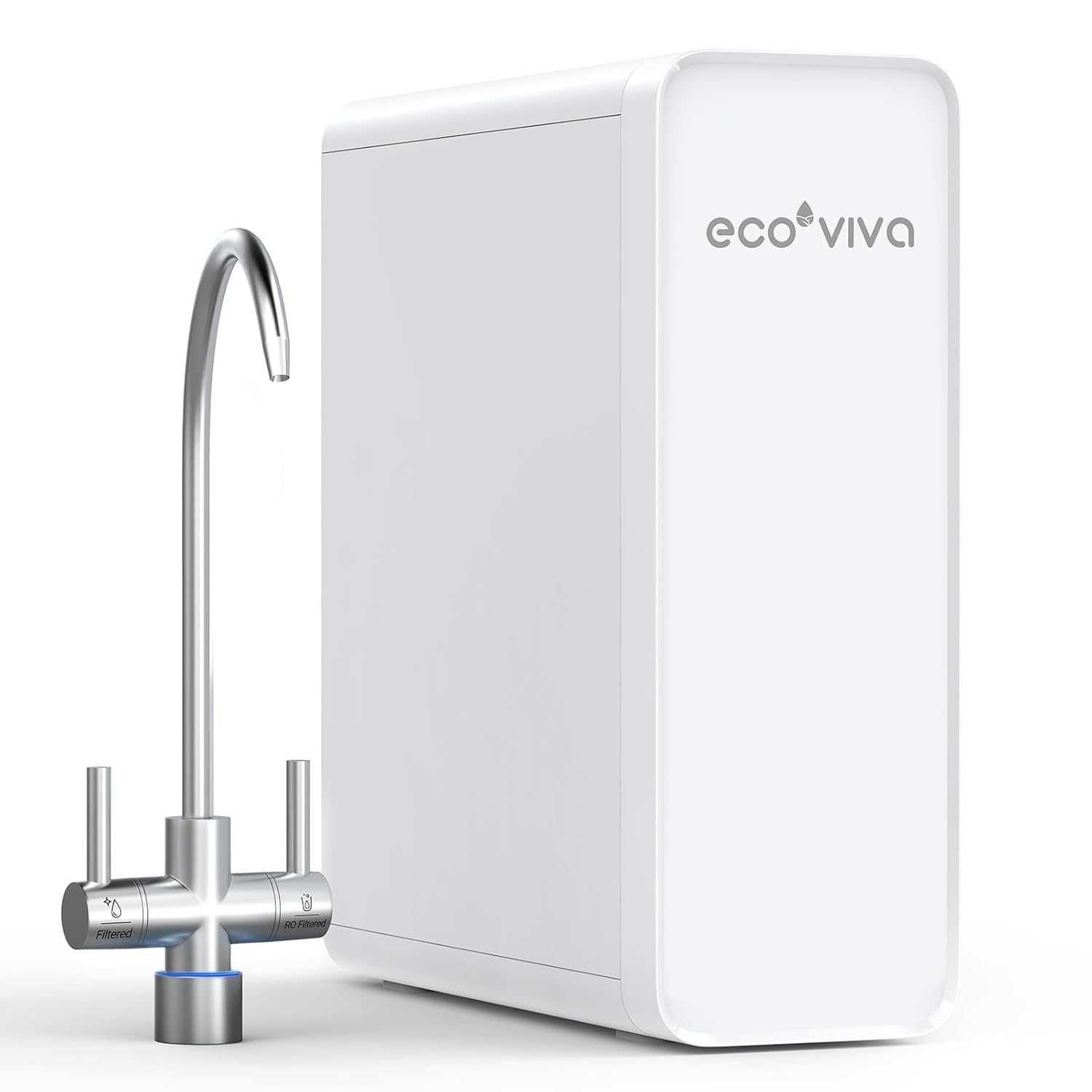 Ecoviva Under Sink Reverse Osmosis System, 8-Stage Water Filtration System, 600 GPD Water Purifier