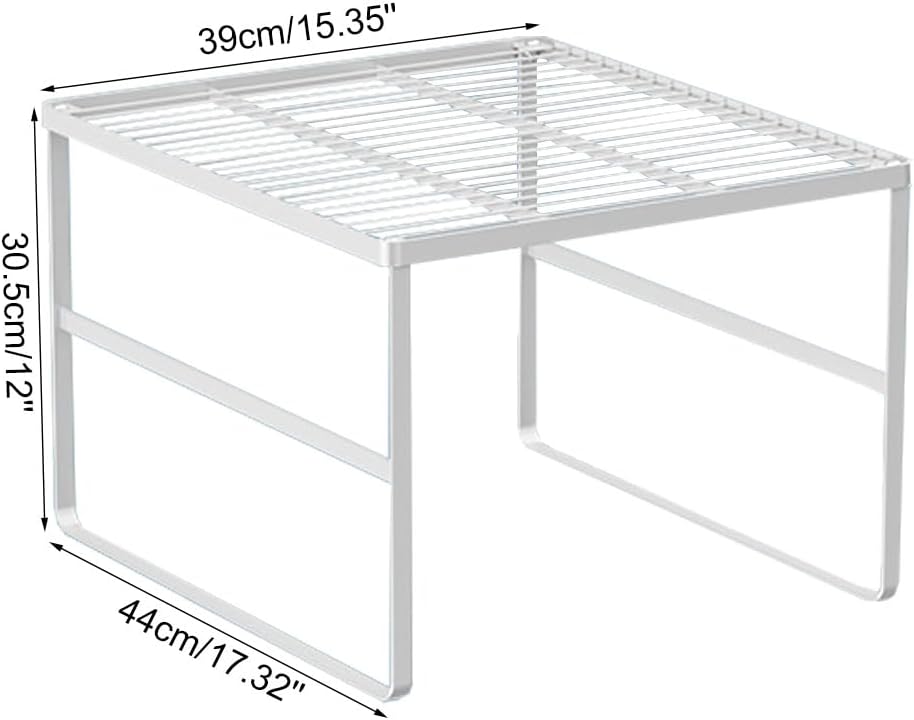Kitchen Cabinet Storage Shelf Stackable Wire Spice Rack Organizer Heavy Duty Space Saver for
