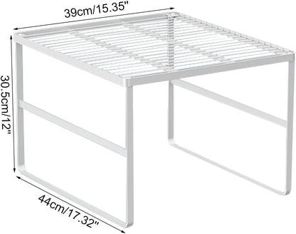 Kitchen Cabinet Storage Shelf Stackable Wire Spice Rack Organizer Heavy Duty Space Saver for