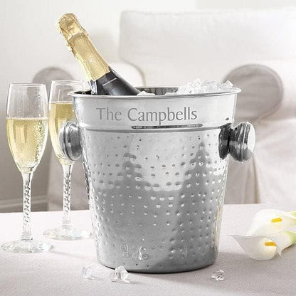 Personalization Universe Hampton Collection Custom Engraved Wine Chiller and Ice Bucket - Stainless