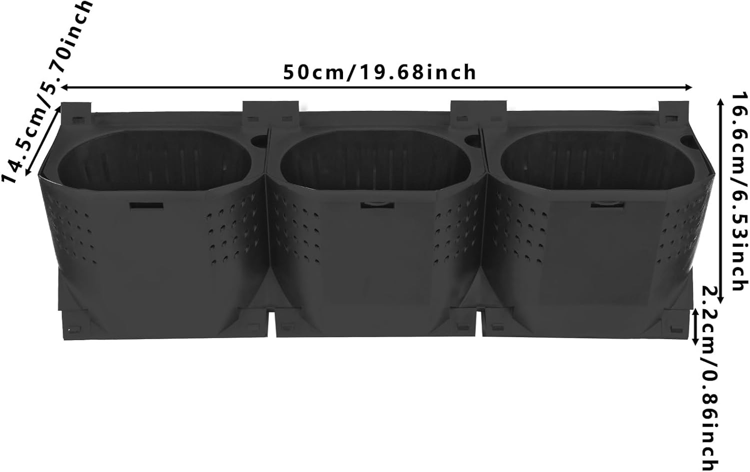 12Pieces 3-Pot Wall Planter Vertical Garden Plant Walls Wall Mounted Vertical Planter with