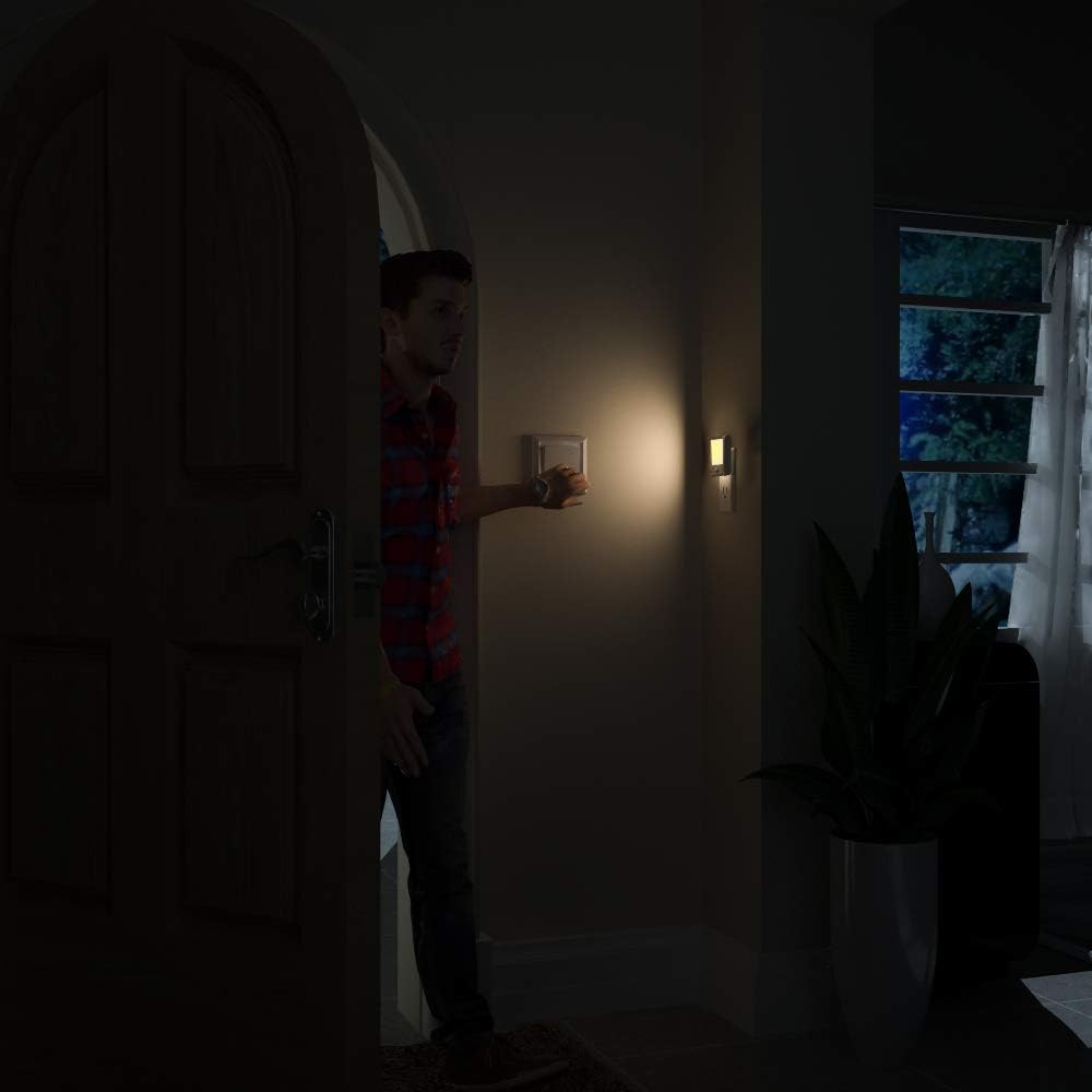 MAZ-TEK Plug in Motion Sensor Lights with Adjustable Brightness,Warm White Motion Activated Led