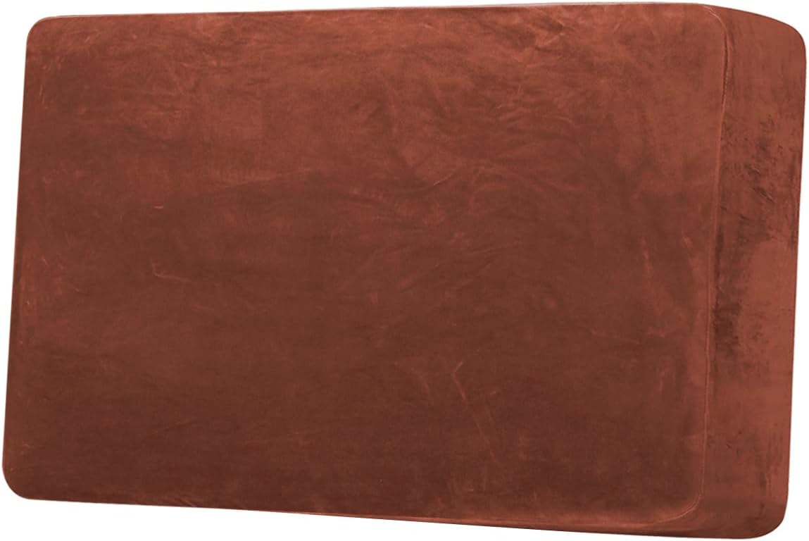 H.VERSAILTEX Velvet Stretch Individual Couch Cushion Cover Plush Slipcover for Loveseat Sofa