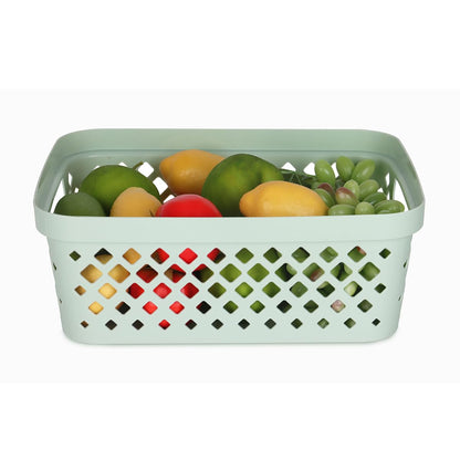 Glad Plastic Storage Basket Set, Value Pack of 6 | Open Storage Bins for Shelves, Bathroom, Pantry