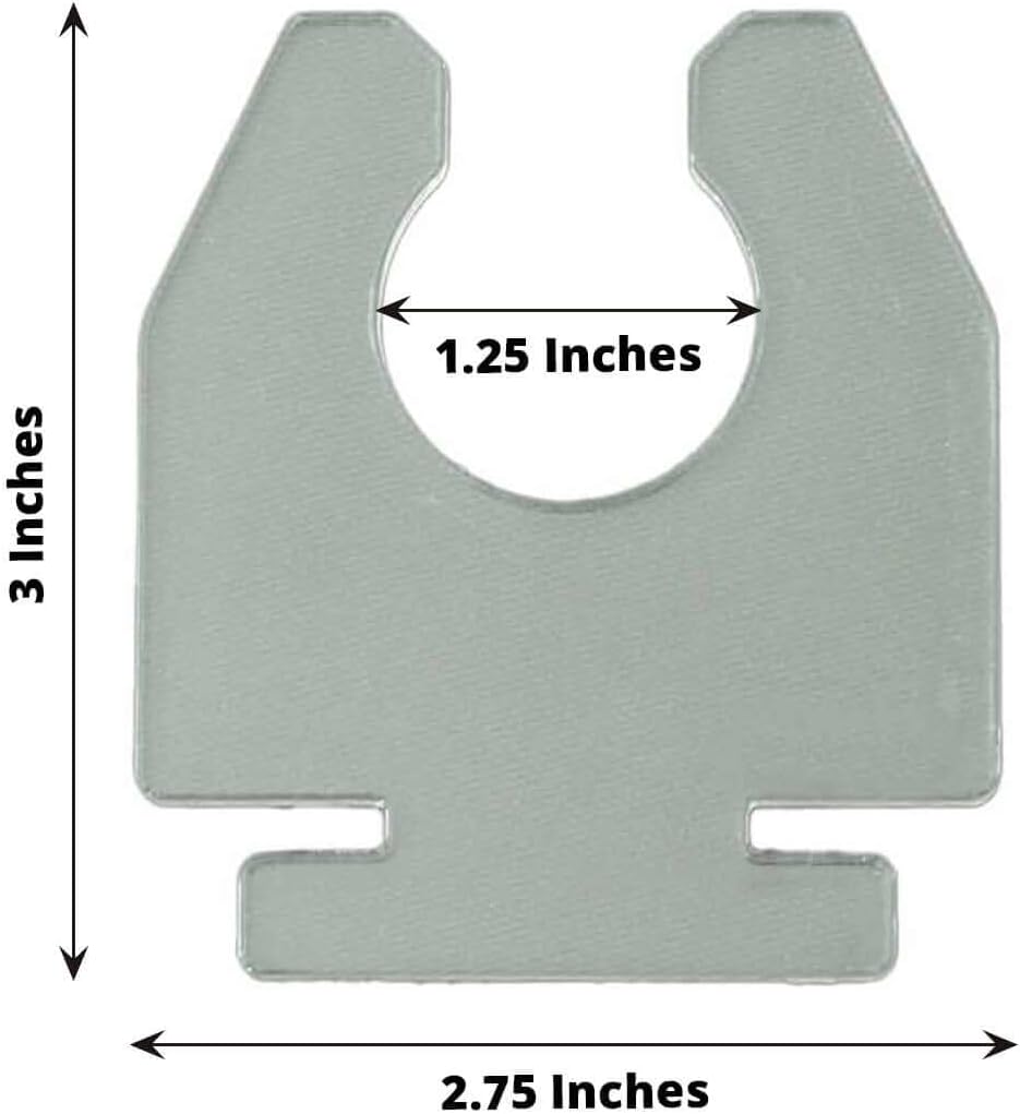 Tableclothsfactory 20 Pack | 3" Clear Acrylic Glass Holder Hooks for Double Side Display On