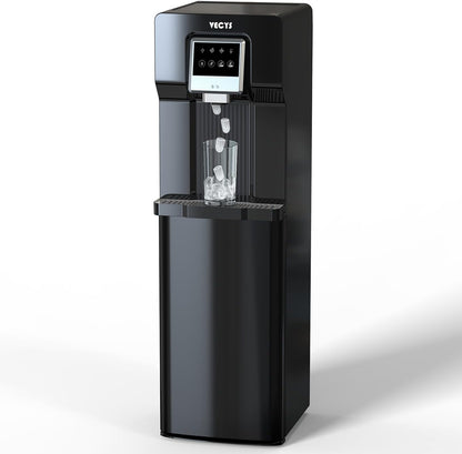VECYS Bottom Loading Water Cooler with Ice Maker, Cold Water Supply with 18LBS Daily Ice Making