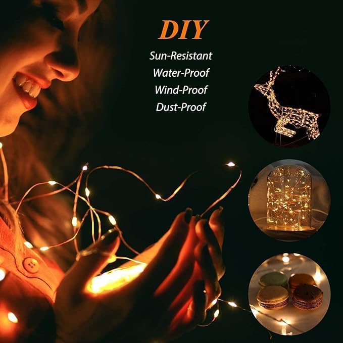 2-Pack 200 LED Solar String Lights for Outside,Solar Fairy Lights for Outside Waterproof,Solar