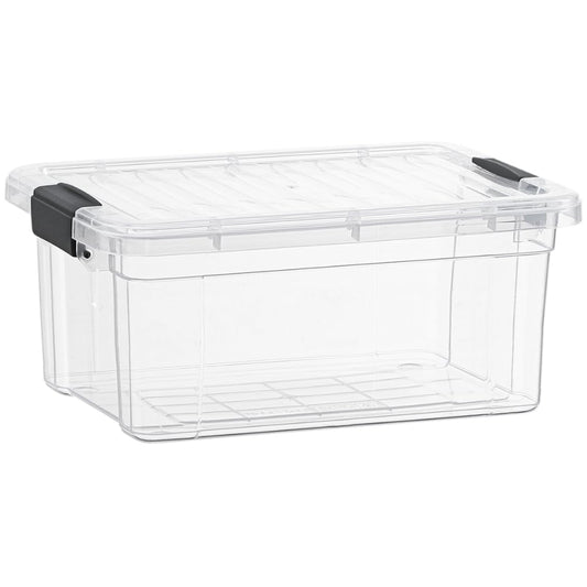 Superio Clear Storage Box with Lid, 36 Quart Plastic Container Bins for Organizing, Stackable
