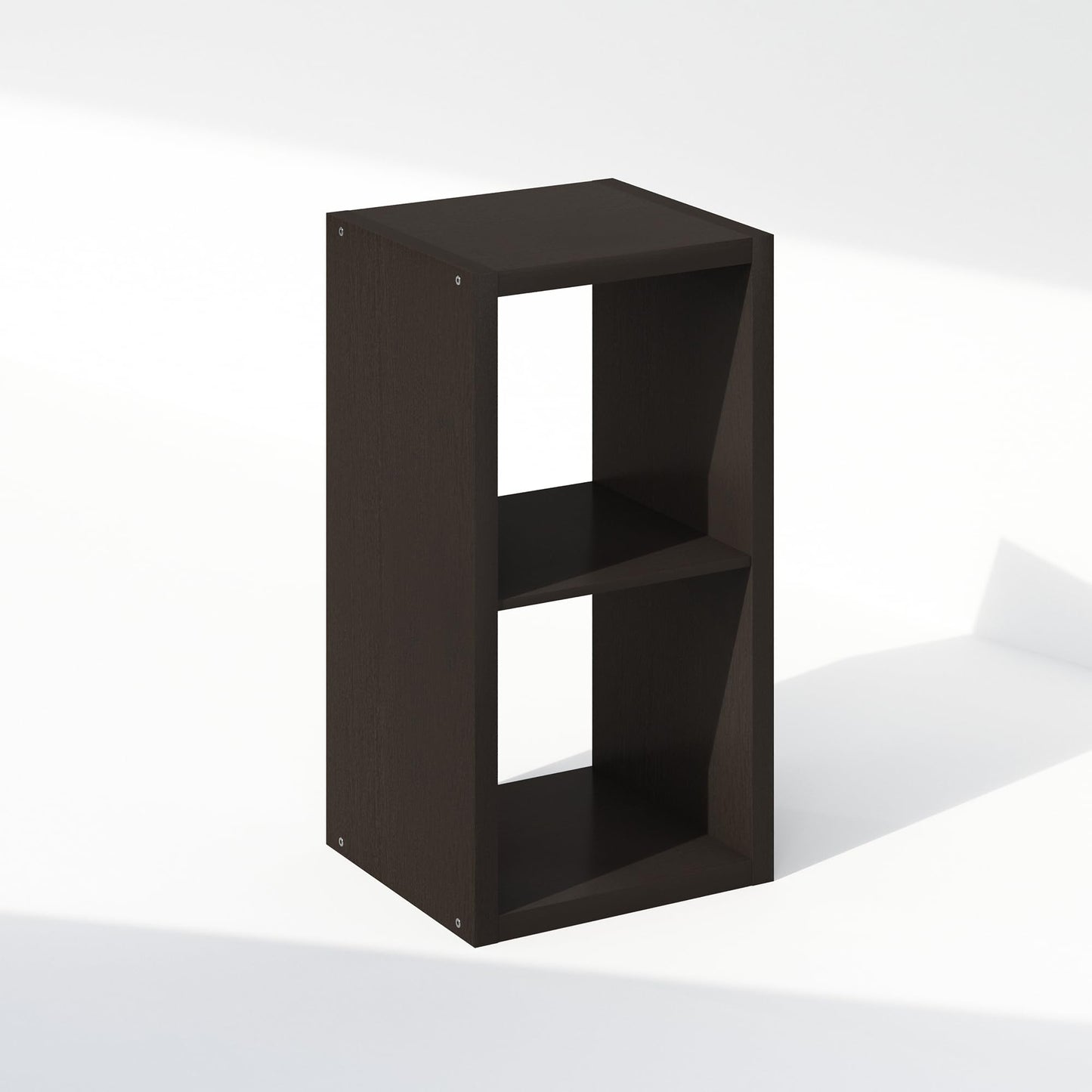 Furinno Cubic Extra Thick 2-Cube Closet Organizers and Storage, Dark Oak