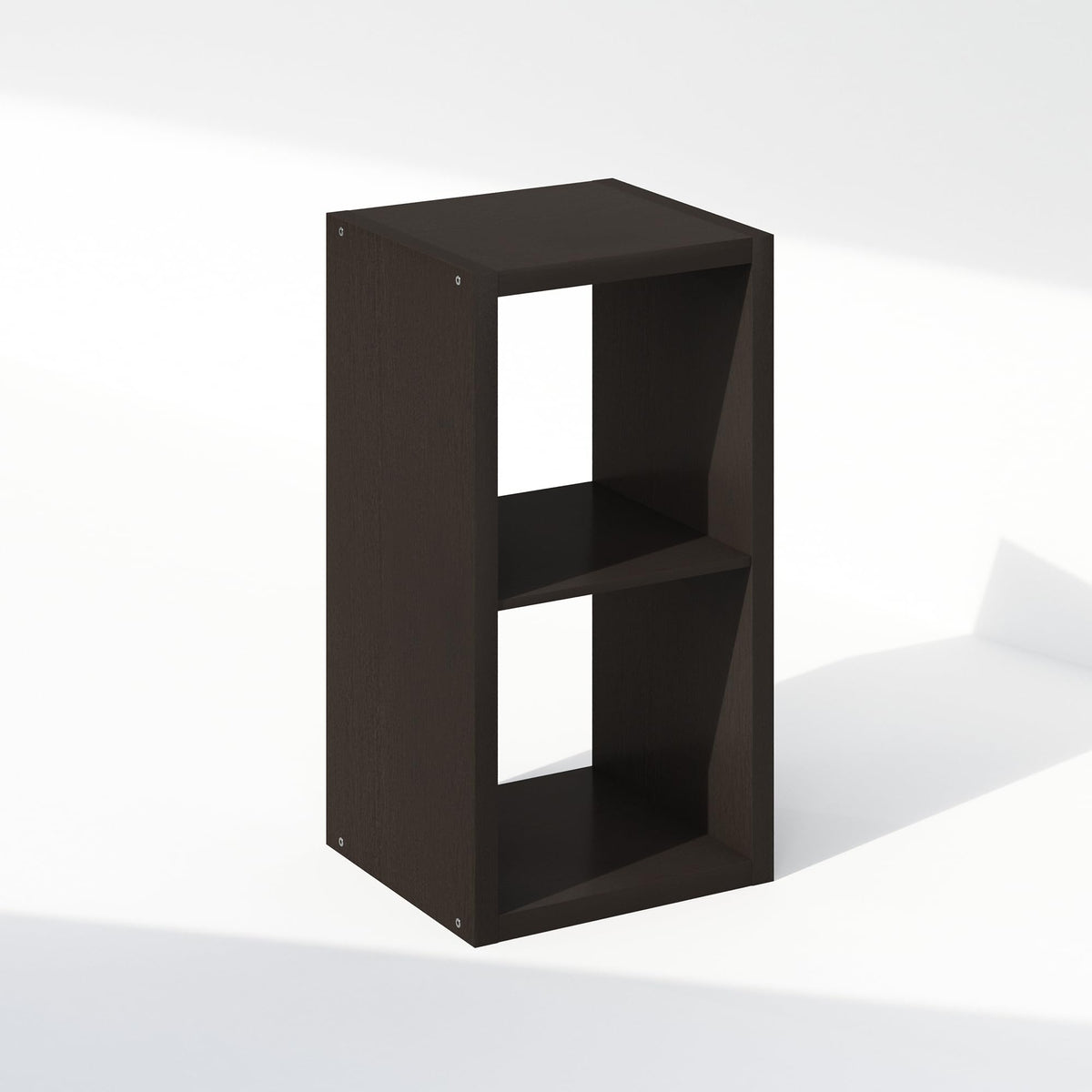 Furinno Cubic Extra Thick 2-Cube Closet Organizers and Storage, Dark Oak