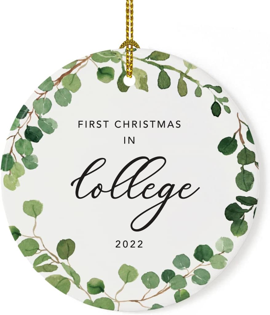 Andaz Press Custom Year Round Ceramic Porcelain Christmas Tree Ornament Keepsake Collectible Gift
