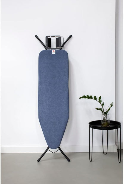 Brabantia Size B Ironing Board (49x15 in) 7 Height Options, Adjustable Steam Iron Rest Holder