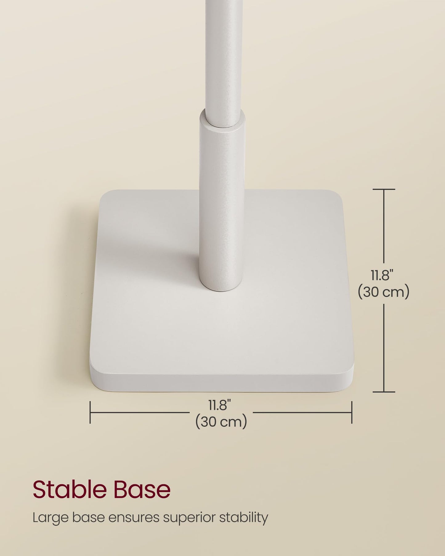 VASAGLE Solid Wood Coat Rack, Free Standing Hall Coat Tree with 8 Hooks, 3 Height Options, for