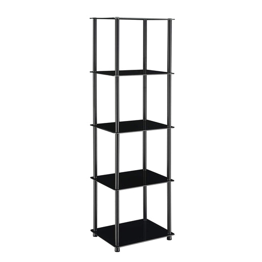 Convenience Concepts Designs2Go Classic Glass 5 Tier Tower 15.75" - Modern, Contemporary Bookshelf
