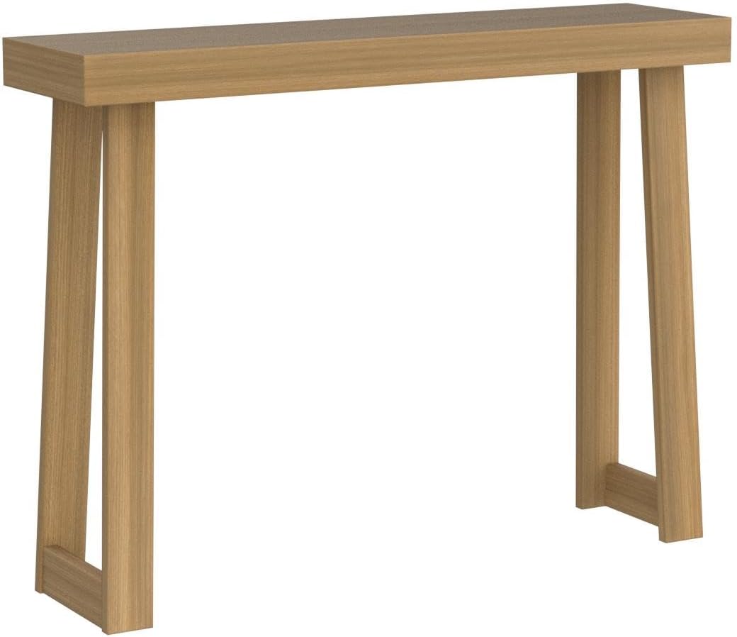 Plank+Beam Solid Wood Console Table, 46.25 Inch, Sofa Table, Narrow Entryway Table for Hallway