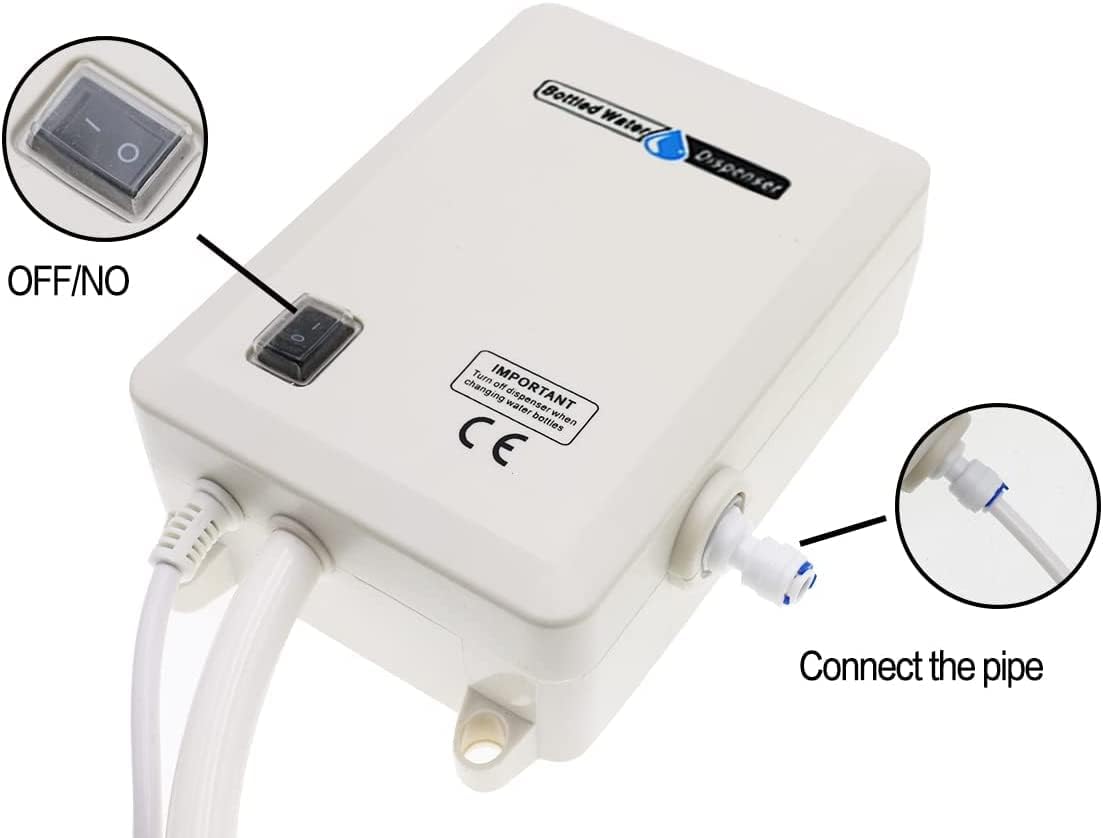 Bottle Water Dispenser Pump System Self-Priming 110V AC US Plug Drinking Water Pump Single Tube