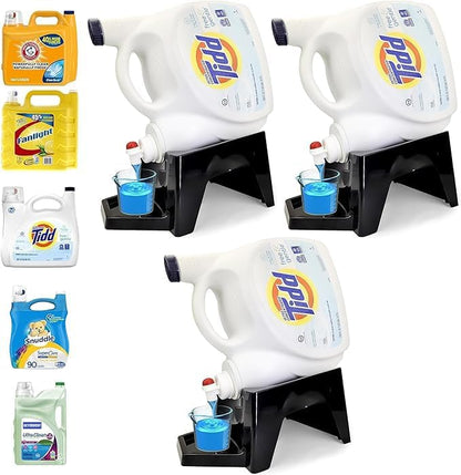 TidyFriend 3 Pack Laundry Detergent Dispenser with Tray & Strap, Laundry Soap Dispenser with