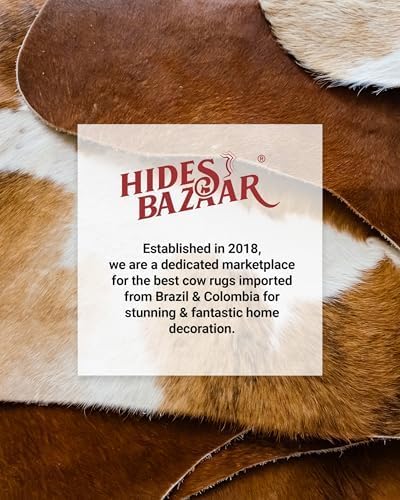 Tricolor Cowhide Rug Classic Brown, Black and White Color Mix, Natural Leather Hide, Area Rug