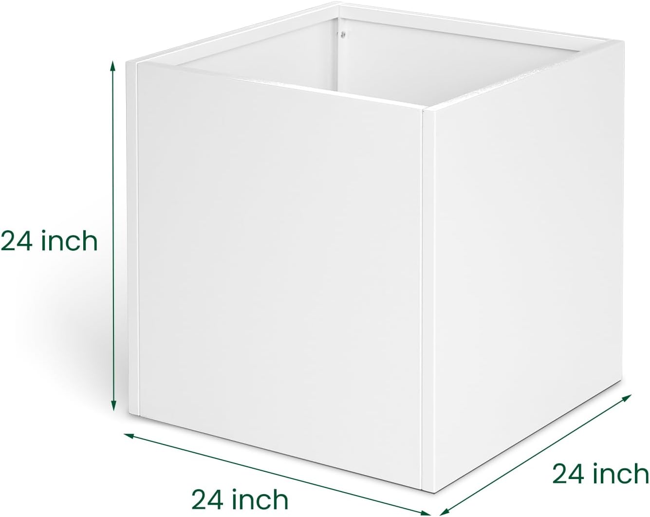 White Steel Planter Square Outdoor Planters Galvanized Steel Planter Box Indoor Metal Large