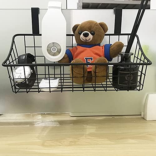 Wire Storage Basket No Drilling Wall Hanging Baskets with Adhesive for Kitchen, Bathroom, Bedroom