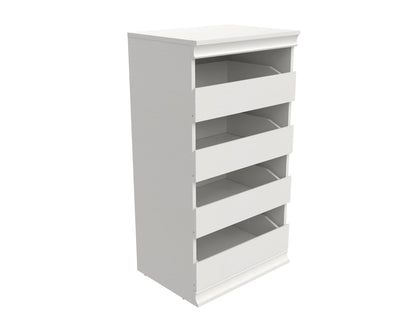 ClosetMaid Modular Storage Unit with 4 Drawers, Wood Closet Organizer, Stacking, Full Backer